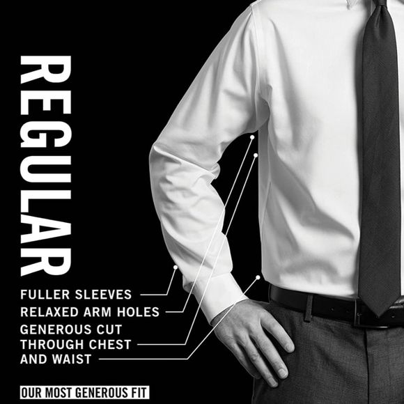 NWT Men's 2XL Van Heusen Regular Fit Poplin Pacifico Long Sleeve Dress S… - Picture 3 of 7